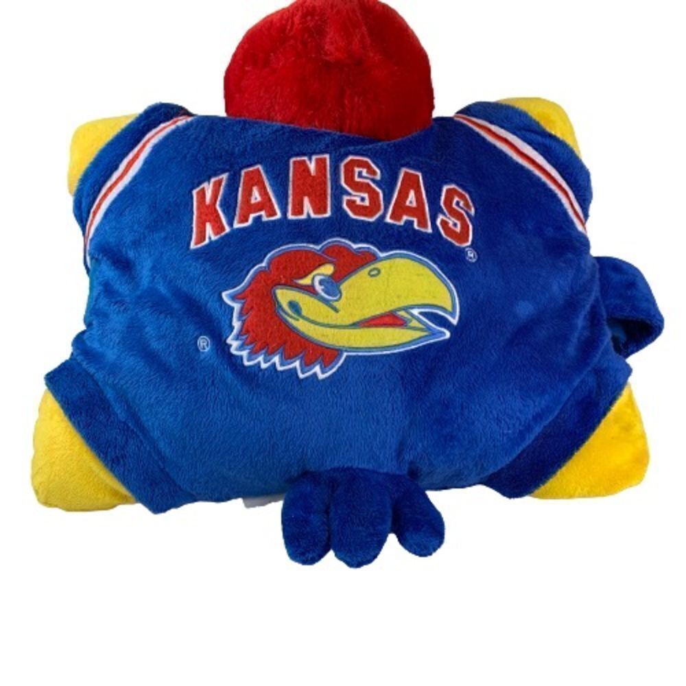 Kansas Jayhawks Pillow Pets Pillow. NCAA Big 12 Basketball.
